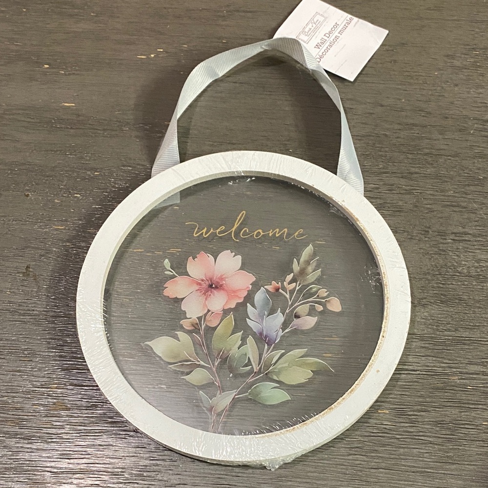 Floral Welcome Hanging Decor